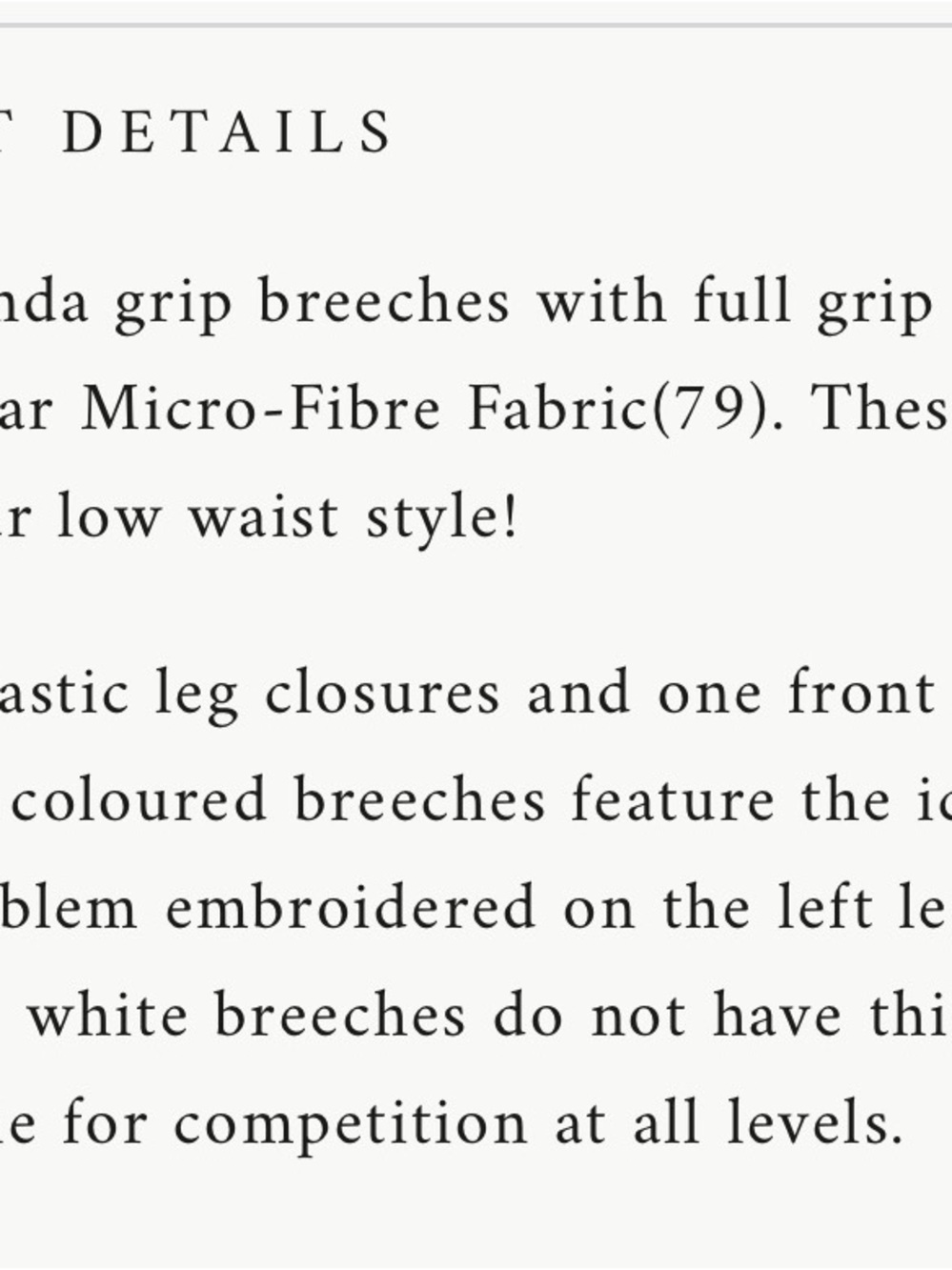 Pikeur Lucinda Grip Full Seat Breeches Navy Size 30L/ 85 | Silicone Grip NWT - Picture 6 of 6
